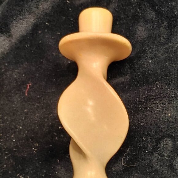 Vintage Soapstone Twisted Candlestick - Picture 3 of 6